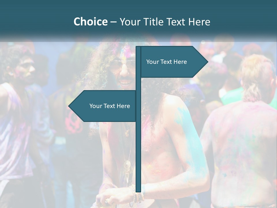 Caucasian Wave Peaceful PowerPoint Template
