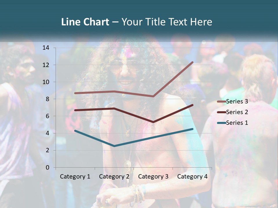 Caucasian Wave Peaceful PowerPoint Template