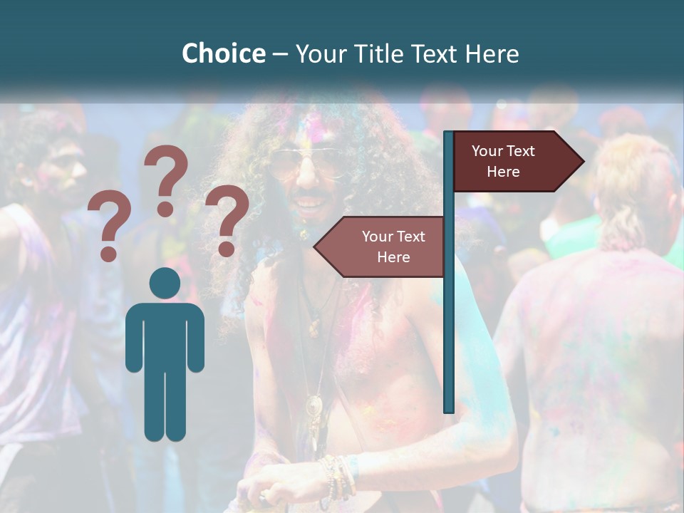 Caucasian Wave Peaceful PowerPoint Template