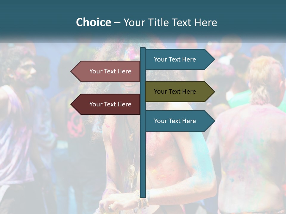 Caucasian Wave Peaceful PowerPoint Template