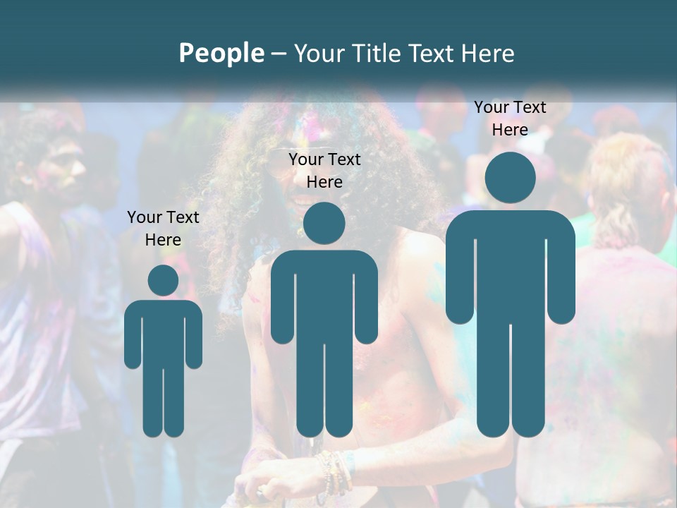 Caucasian Wave Peaceful PowerPoint Template