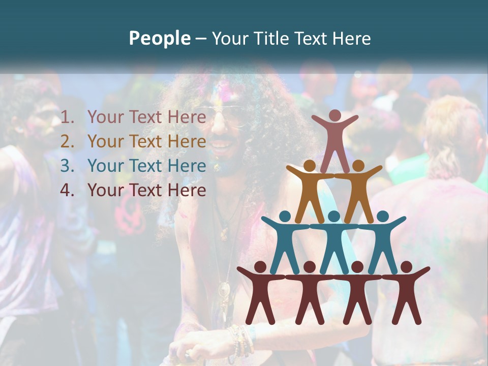 Caucasian Wave Peaceful PowerPoint Template