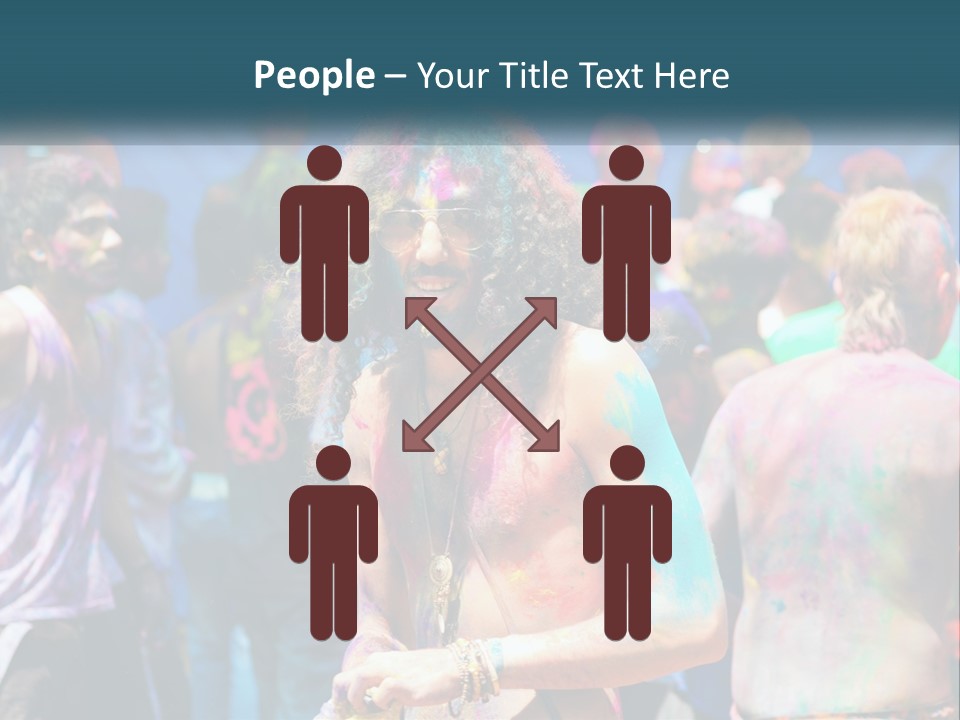 Caucasian Wave Peaceful PowerPoint Template