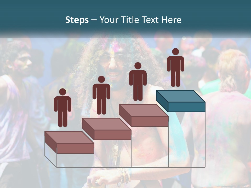 Caucasian Wave Peaceful PowerPoint Template