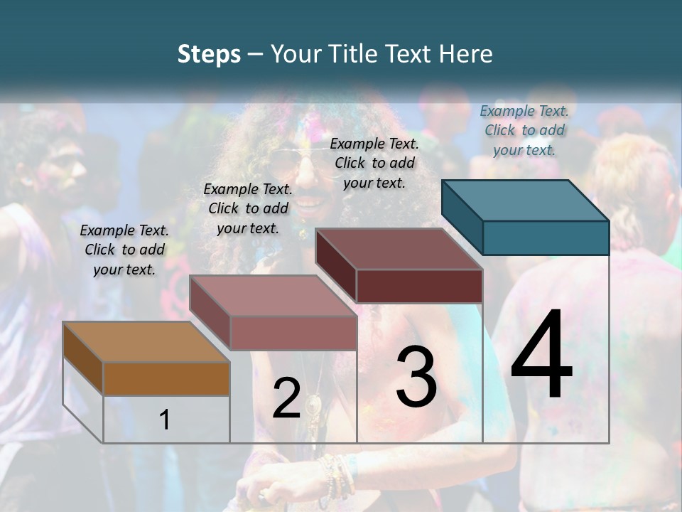 Caucasian Wave Peaceful PowerPoint Template