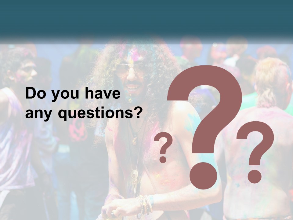 Caucasian Wave Peaceful PowerPoint Template