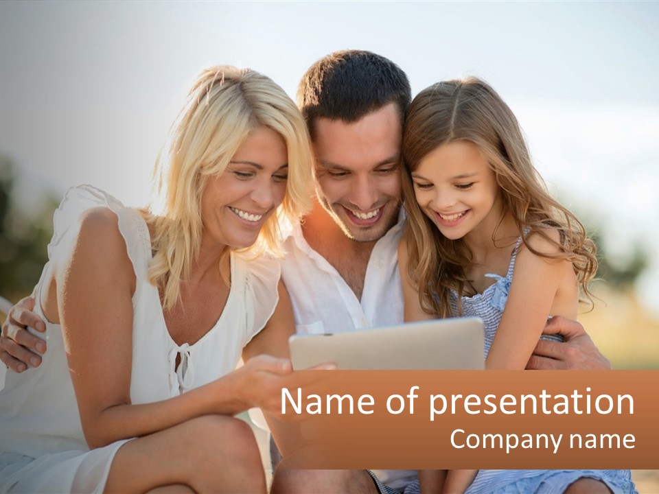 Coastal Caucasian Sad PowerPoint Template