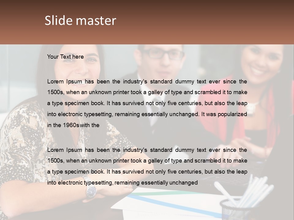 Peaceful Pensioner Standing PowerPoint Template