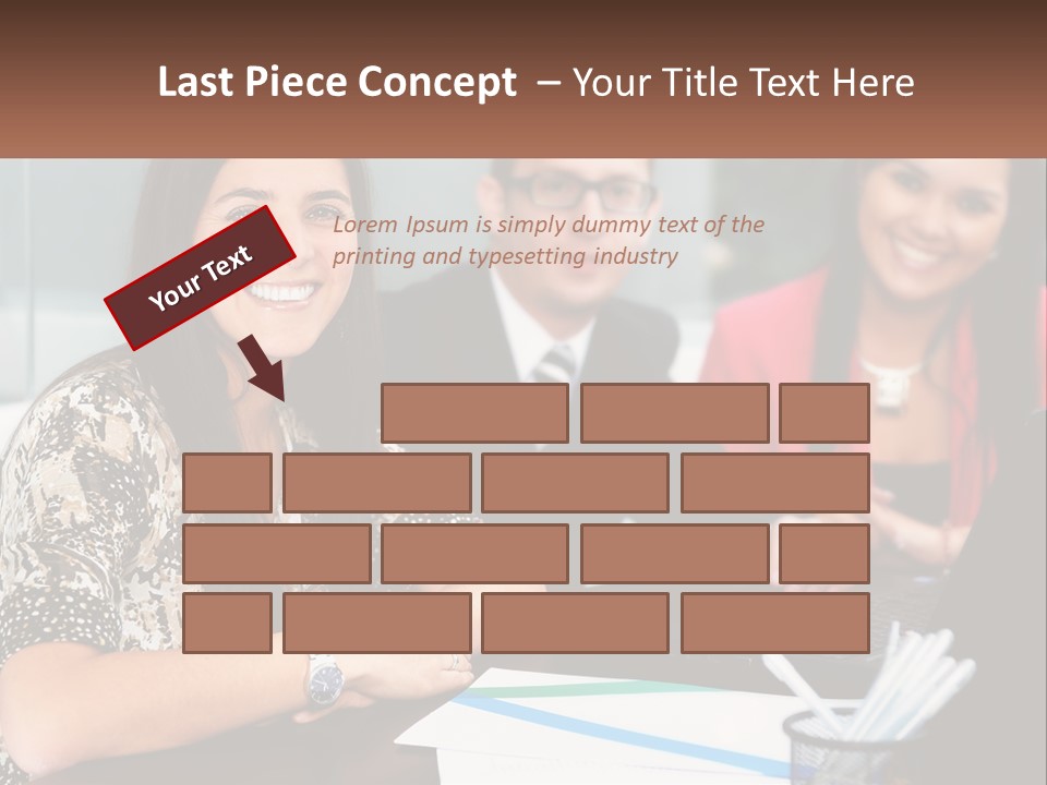 Peaceful Pensioner Standing PowerPoint Template