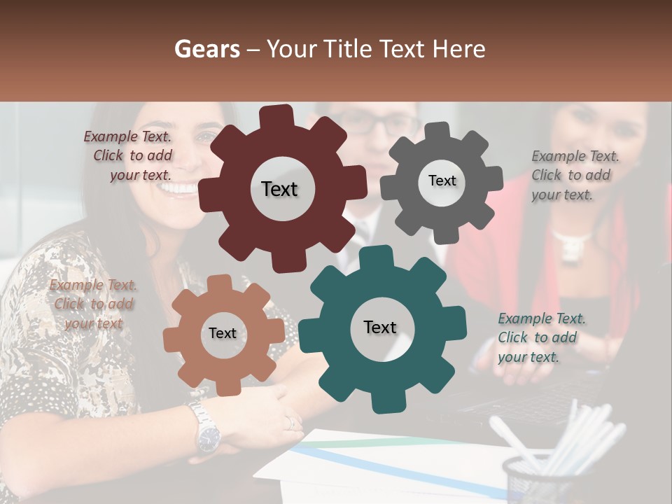 Peaceful Pensioner Standing PowerPoint Template