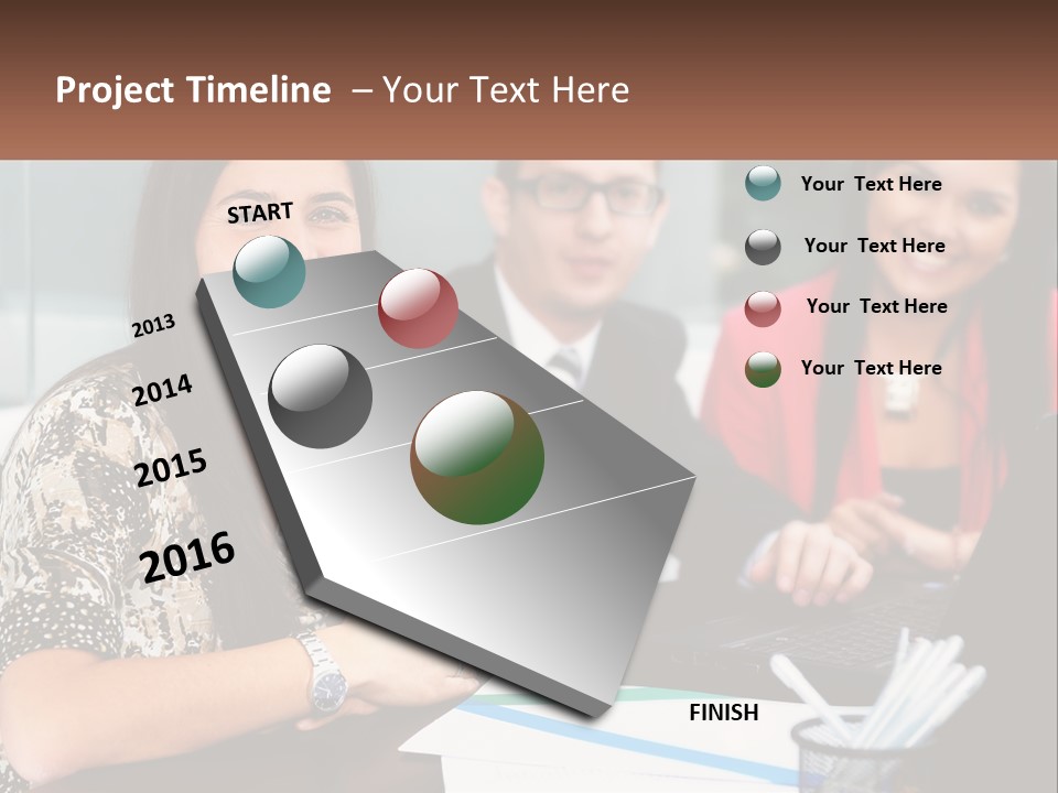 Peaceful Pensioner Standing PowerPoint Template