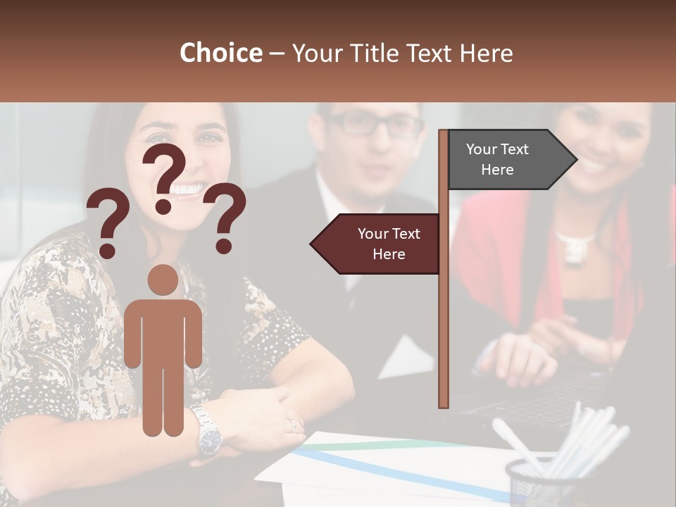 Peaceful Pensioner Standing PowerPoint Template