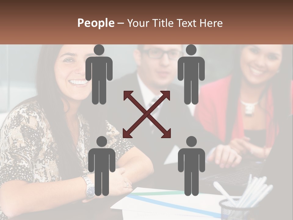 Peaceful Pensioner Standing PowerPoint Template