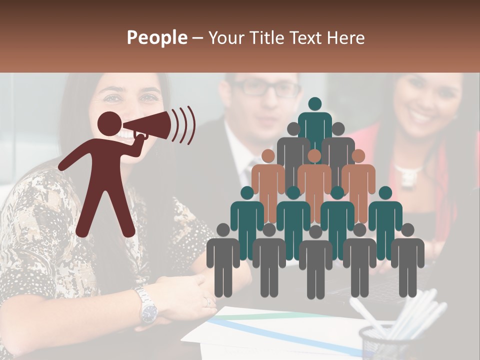 Peaceful Pensioner Standing PowerPoint Template