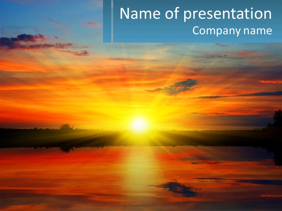 Sea Sunrise Older PowerPoint Template