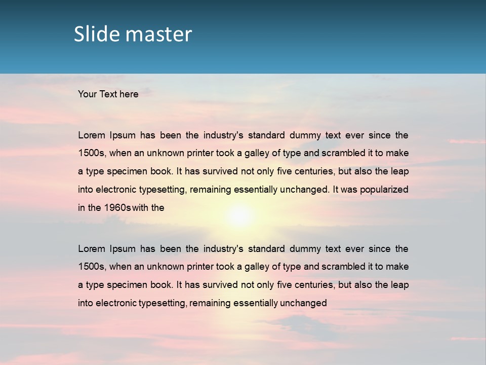 Sea Sunrise Older PowerPoint Template