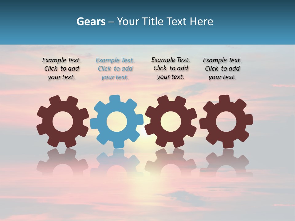 Sea Sunrise Older PowerPoint Template