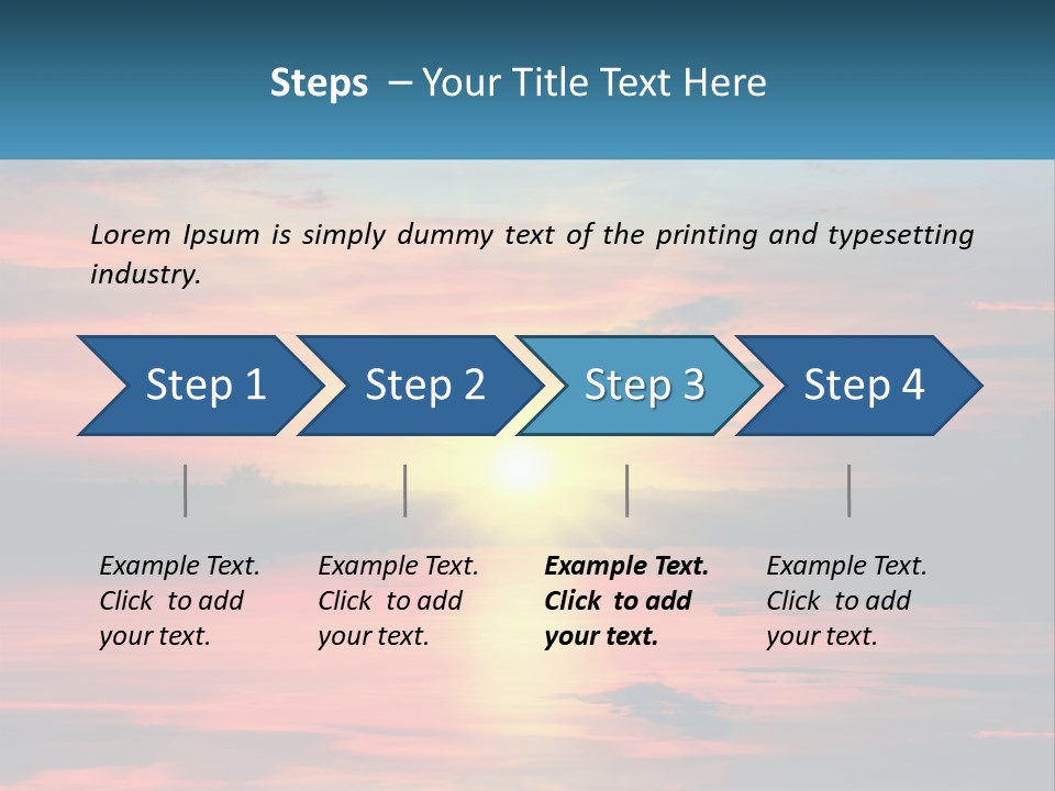 Sea Sunrise Older PowerPoint Template