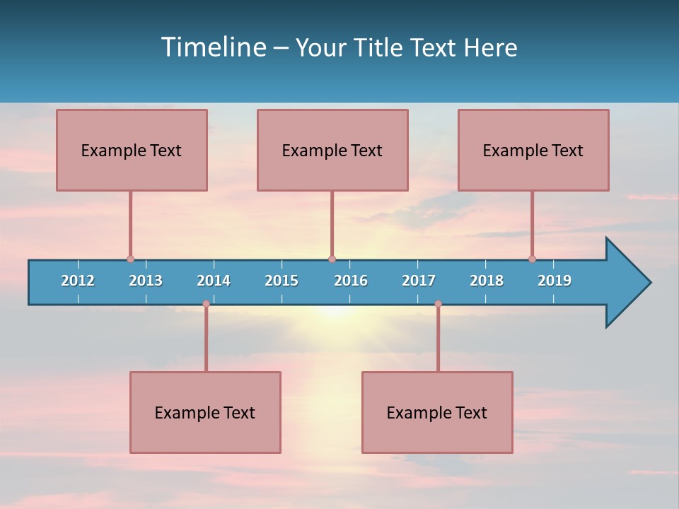 Sea Sunrise Older PowerPoint Template