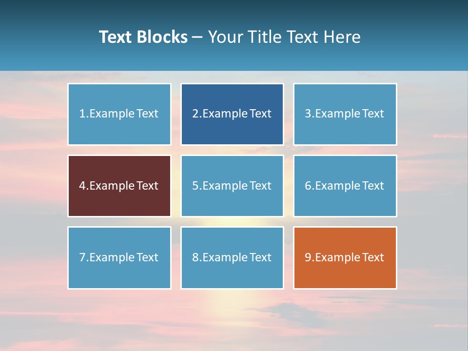 Sea Sunrise Older PowerPoint Template