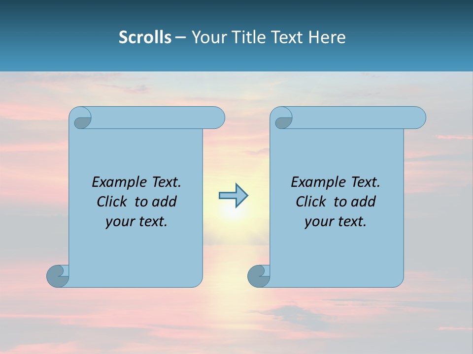 Sea Sunrise Older PowerPoint Template