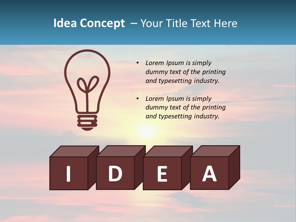 Sea Sunrise Older PowerPoint Template