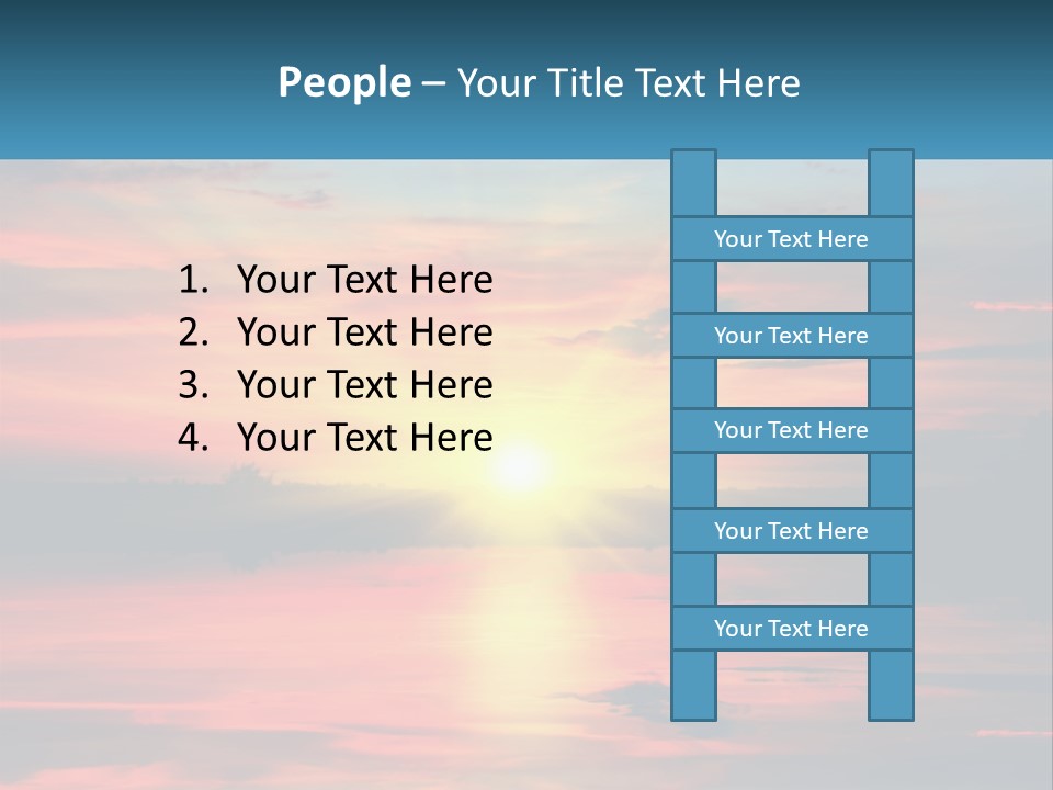 Sea Sunrise Older PowerPoint Template