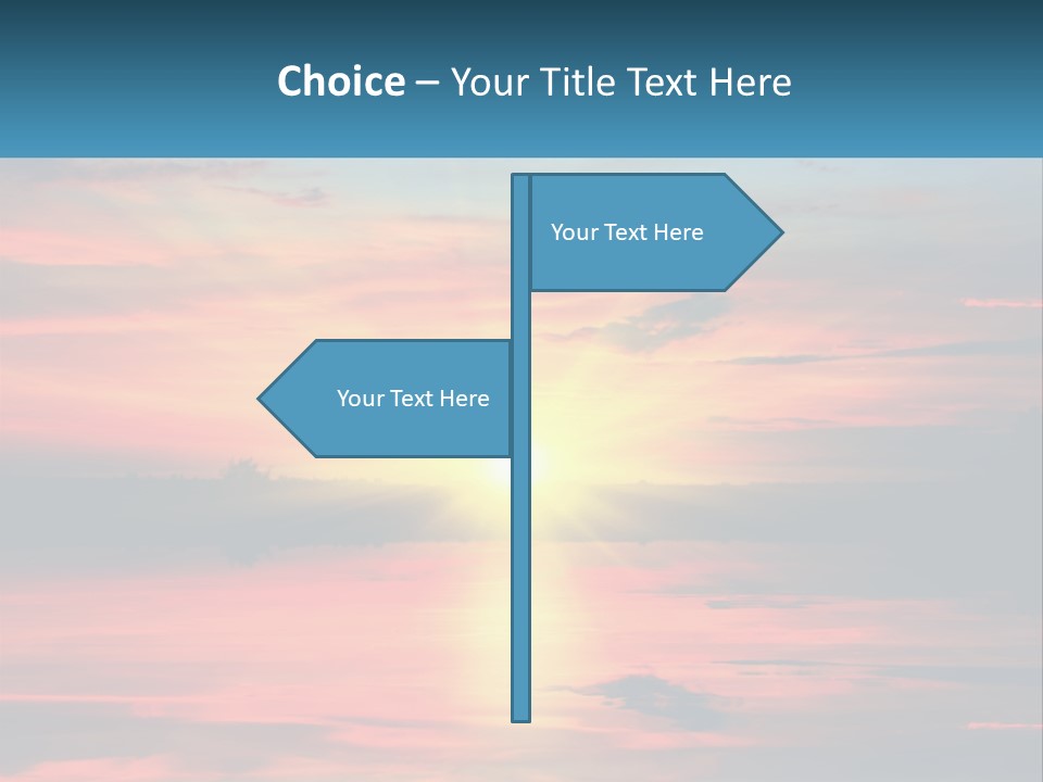 Sea Sunrise Older PowerPoint Template