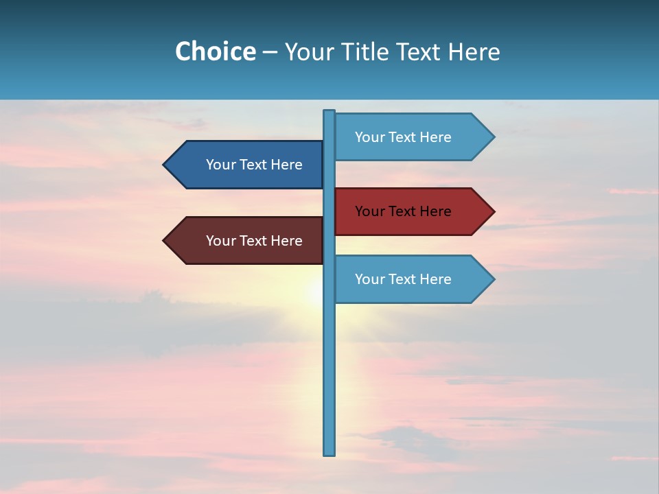 Sea Sunrise Older PowerPoint Template