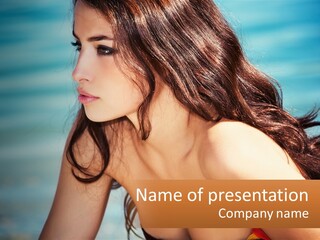 Ocean Elderly Mother PowerPoint Template