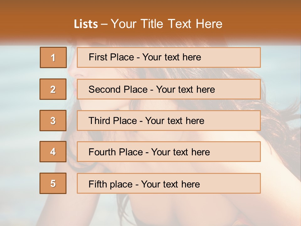 Ocean Elderly Mother PowerPoint Template