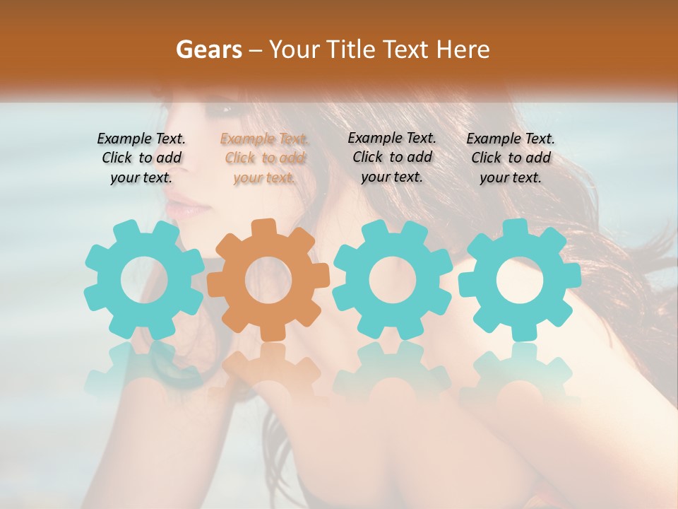 Ocean Elderly Mother PowerPoint Template