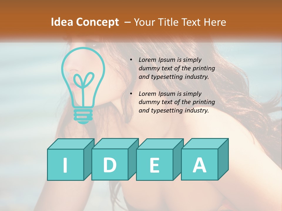 Ocean Elderly Mother PowerPoint Template