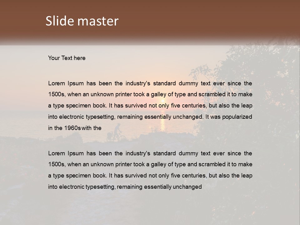 Standing Retirement Elderly PowerPoint Template