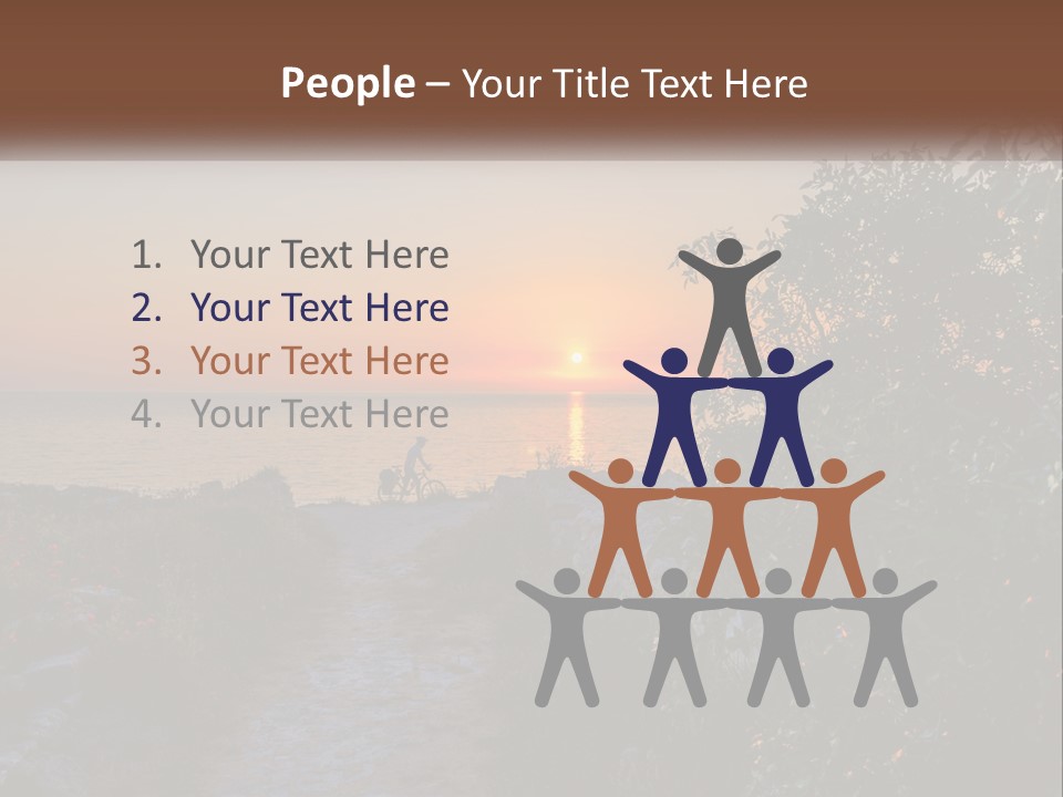 Standing Retirement Elderly PowerPoint Template