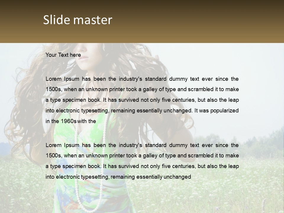 Water Elderly Wave PowerPoint Template