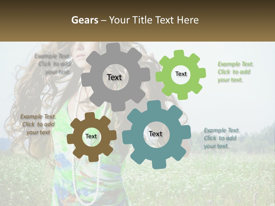 Water Elderly Wave PowerPoint Template