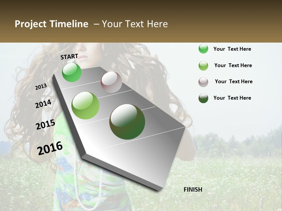 Water Elderly Wave PowerPoint Template