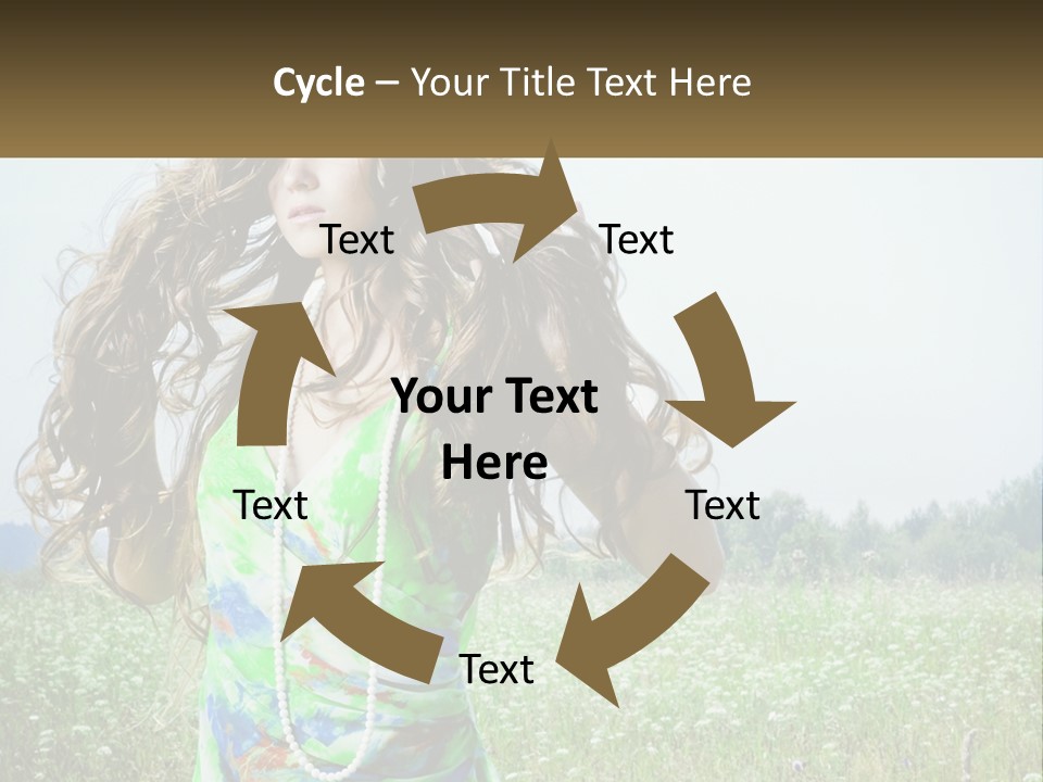 Water Elderly Wave PowerPoint Template