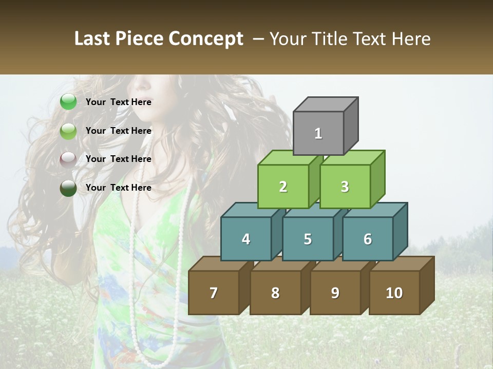 Water Elderly Wave PowerPoint Template