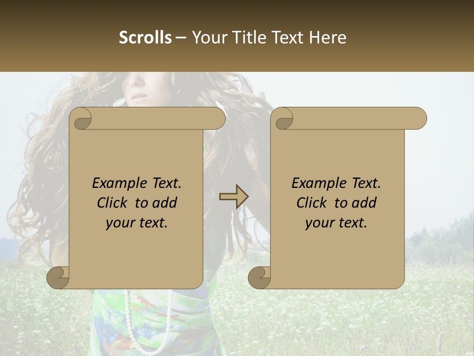 Water Elderly Wave PowerPoint Template