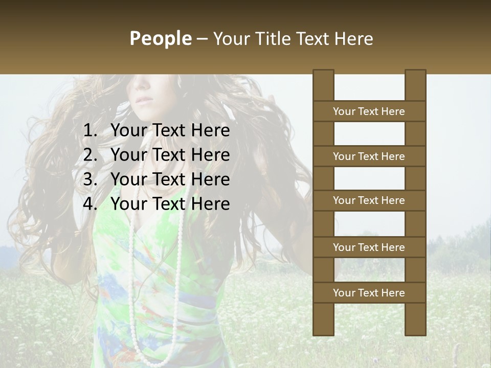 Water Elderly Wave PowerPoint Template