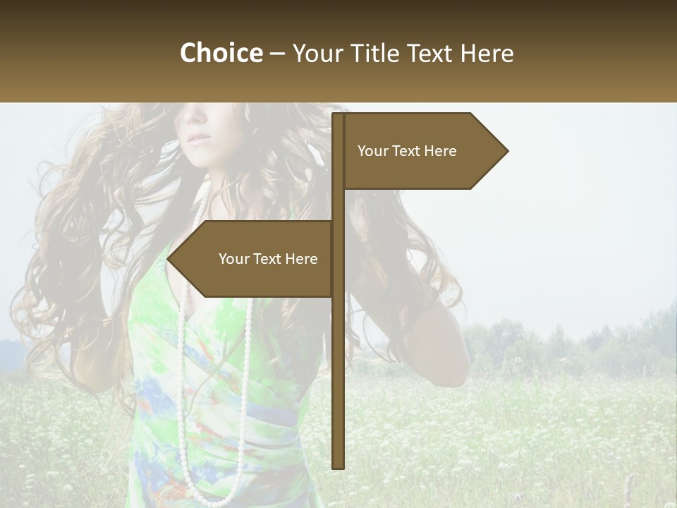 Water Elderly Wave PowerPoint Template