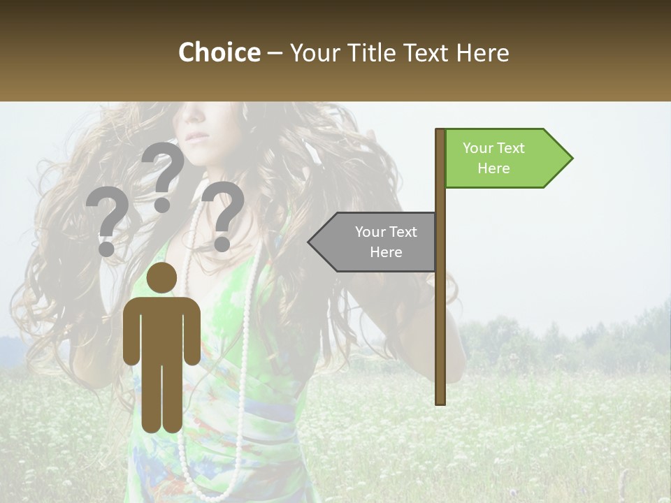 Water Elderly Wave PowerPoint Template