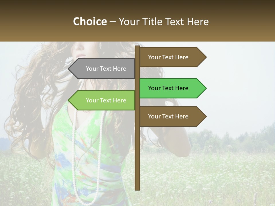 Water Elderly Wave PowerPoint Template