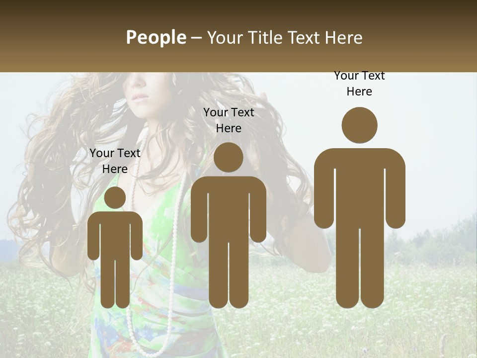 Water Elderly Wave PowerPoint Template