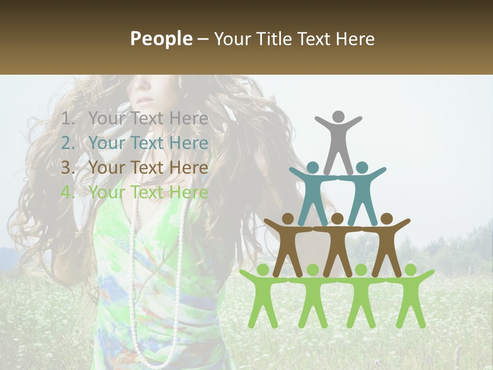 Water Elderly Wave PowerPoint Template