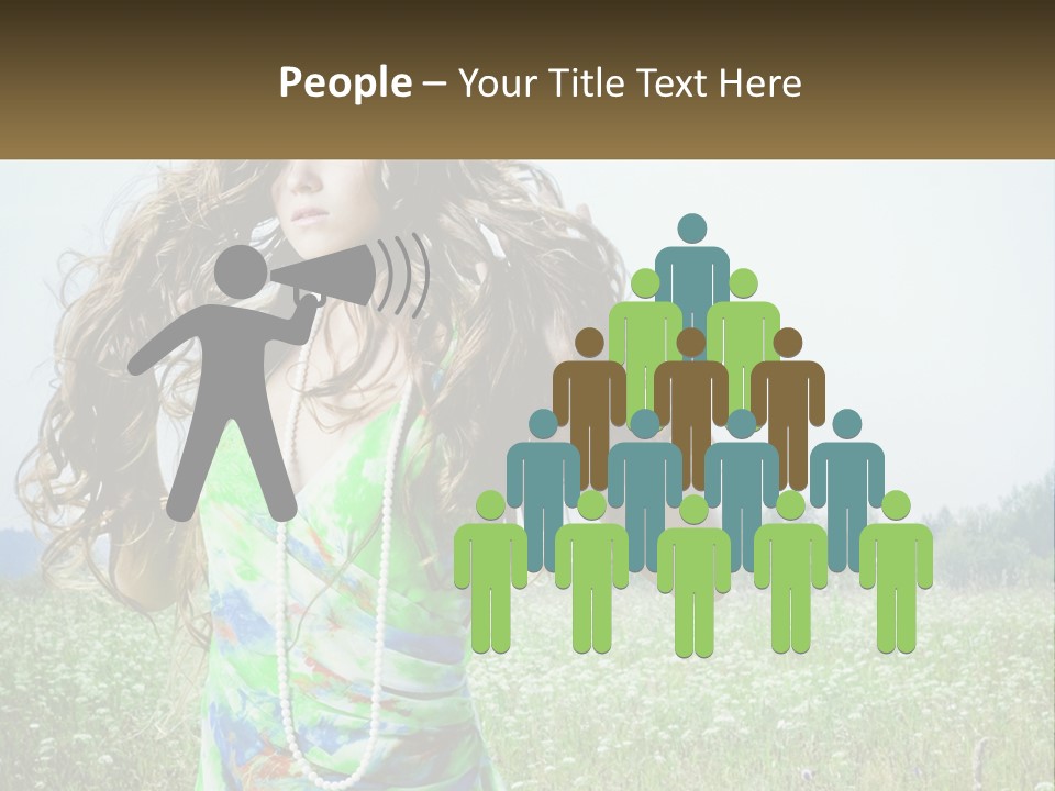 Water Elderly Wave PowerPoint Template