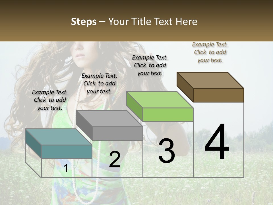 Water Elderly Wave PowerPoint Template