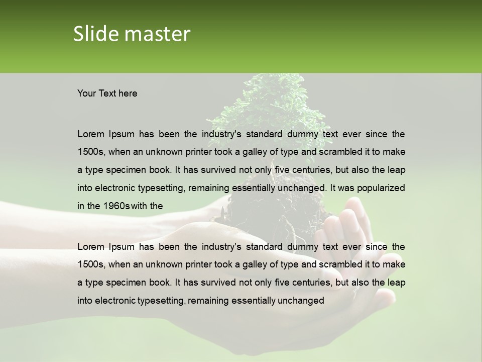 Portrait Peaceful Retired PowerPoint Template